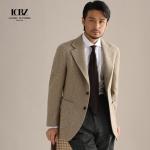 Button Fly Woolen Cloth Fabric Thicken Men's Suit Jacket for Winter Business