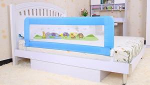 China Blue Portable Kids Bed Guard Rail For Queen Bed , Metal Bed Rails 150cm wholesale