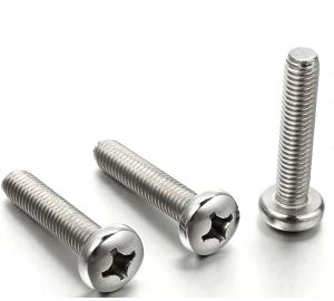 China Stainless Steel Pan Head Phillips Screws DIN7985 Stainless Steel Cross Recessed Pan Head Screws wholesale
