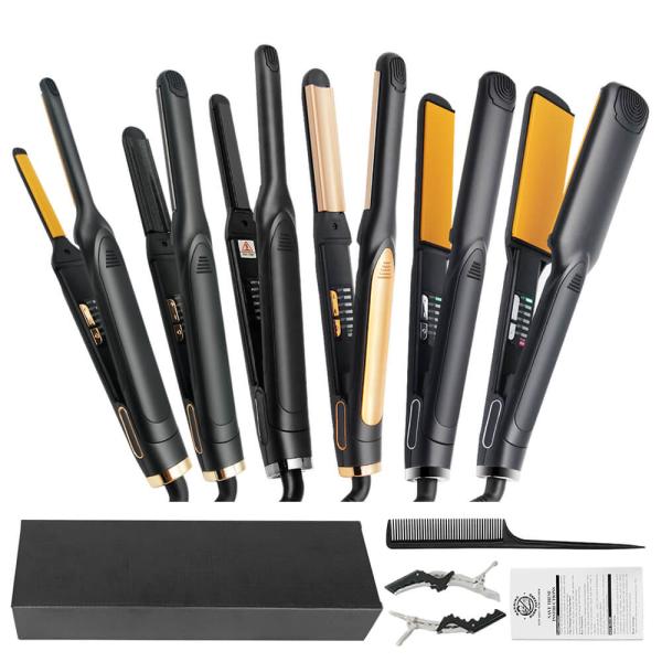Multi Sizes AC110V 30s Heat Up Travel Size Hair Straightener 2 In 1 Mini Flat