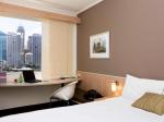 Budget hotel laminate fixture for king size bed with Wardrobe closet and