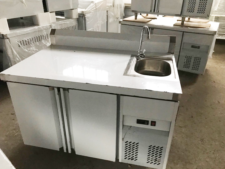 180W 250L Under Counter Refrigerators Stainless Steel Material