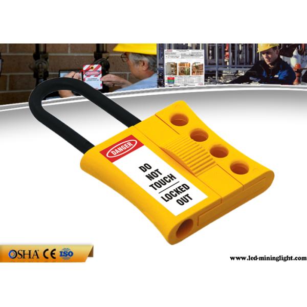 Yellow Nylon Hasp Safety Lock Out Multipurpose 6 Mm Shackle Diameter