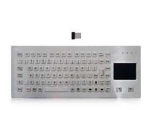 China IP65 Metal Industrial 2.4G Wireless Keyboard With Touchpad Desktop Version on sale