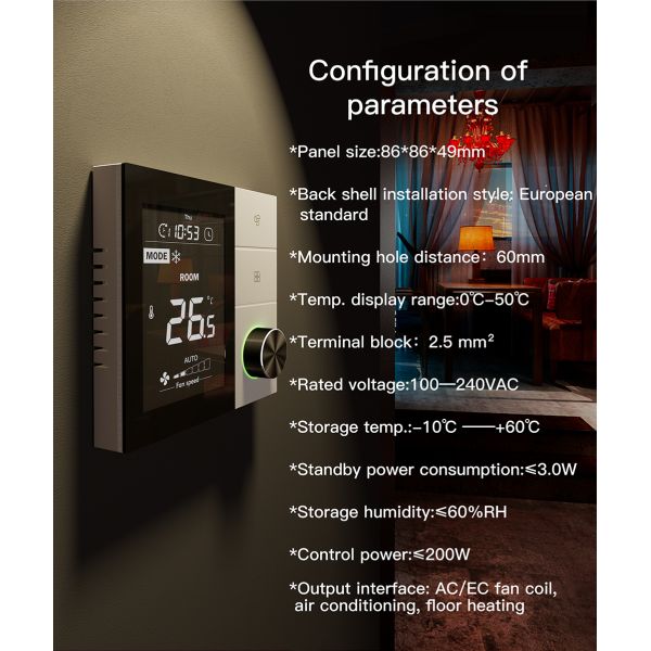 Programmable Temperature Controller With Knob Control For Commercial HVAC Projects