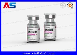 China Semaglutide 2ml Customized Adhesive Small Bottle Label With Varnish UV Spot / Hot Stamp / Foil wholesale