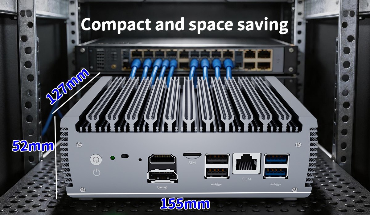 Intel Celeron J6412 Processor Soft Router With 6 Lan 1 HD-MI 1 DP