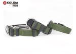 Polyster Nylon Dog Collars High - Impact Plastic Buckle With Green Color