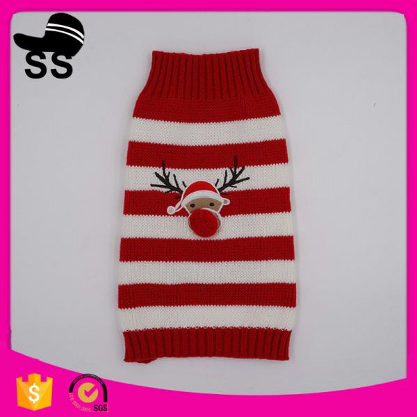Quality 2017 christmas 95%Acrylic 5%Spandex 60g 12inch small wholesale animals winter dog Clothes pet sweater for sale