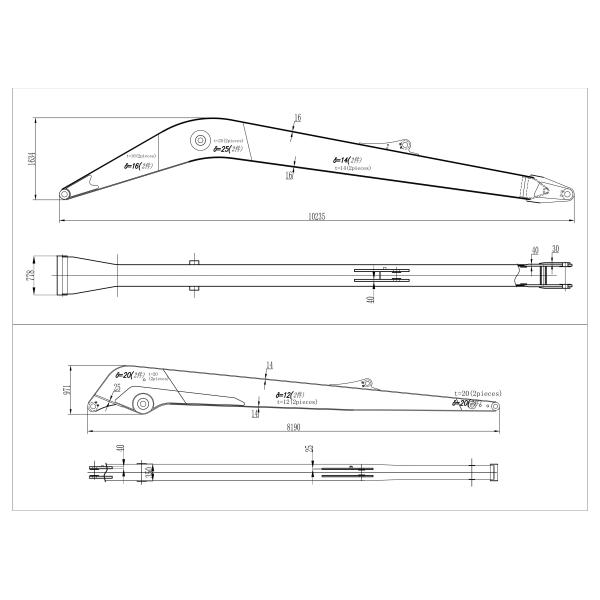 Hitachi Excavator Long Reach Boom - Durable Arms