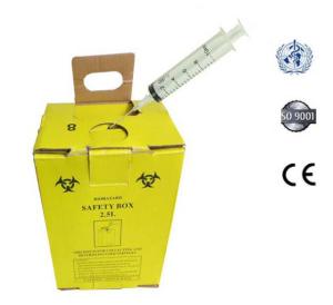 China 2.5L Safety box, Disposable Medical Cardboard Safety Box, Safety Box For Syringe,Needles and sharps, 2.5 Liters wholesale