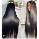 13x6 HD Lace Front Wig Bone Straight Human Hair Wig PrePlucked