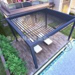 Fireproof Aluminum Retractable Pergola Faux Garden Landscape Pavilion