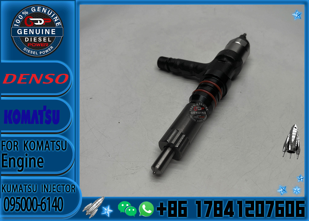 Diesel Fuel Injector 095000-6140 6261-11-3200 For PC800-8 6D140 Engine