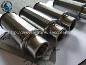 China 1 BSPT Female Threaded SS316L Continuous Slot Screen Nozzle For Resin Filter on sale