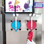 2 Flavors New Slush Machine With LED Light Frozen Cocktails Margarita Granita