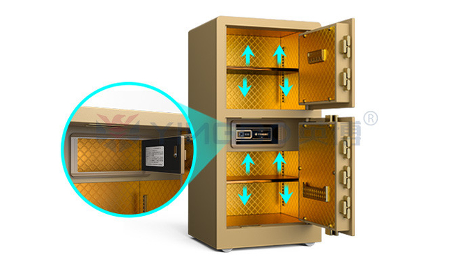 Fingerprint Digital Lock Home Safety Safe Box H1000mm Gold YB/RS-100D