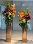Golden Stainless Steel Outer Frame Planter Plant Bottle For Hotel