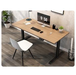 China 2 Stage Dual Motor Electric Standing Desk 6ft x 8ft Extra Large Long Brown Italian Style wholesale