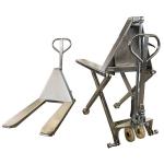 Stainless Scissor Pallet Truck Manual 2200lbs Lifting Height 800mm