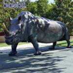 Human Sized Custom Bronze Sculpture Bronze Rhinoceros Sculpture Metal Casting