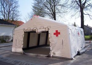 China Removeble Air Tight Army Inflatable Medical Tent 0.65mm PVC Tarpaulin wholesale
