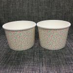 Custom Printed Paper Ice Cream Cups Disposable 16oz Food Grade Flexo Offset