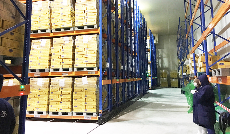 Electric Mobile Racking  Frozen Warehouse Cold Storage Warehouse Storage Rack