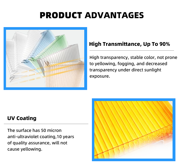 Customized Length Danpalon U-lock Polycarbonate Sheet For Roofing PC Sunshine Board In Traditional Design Style