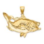 10k Yellow Gold Dolphin Charm Necklace Pendant Fish Sea Life Fine Jewelry For