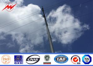 China Conical HDG 15m 510kg Steel Electrical Utility Poles For Transmission Overhead Line wholesale