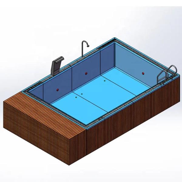 Fiberglass Prefab Customized Color 20FT 40FT Shipping Container Swimming Pool