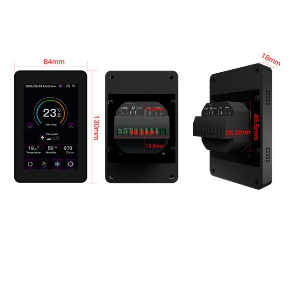 LCD Color Screen Digital Programmable Thermostat Controller For Home Heating Cooling
