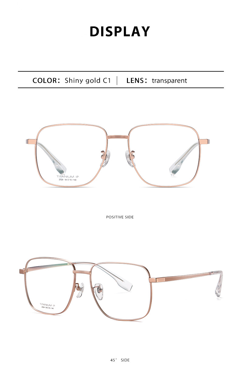 Optical Pure Titanium Eyewear Frames Skin Friendly with Removable Screws