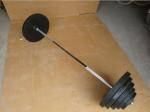 professional weight plate dia28mm black Rubber coated round dumbbell barbell for