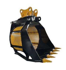 China Maximized Grapping capacity 0.52CBM Rotary Screening Bucket for 5-40 Tons Excavator wholesale