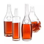 Aluminum Plastic PP Collar 500ml 700ml 750ml Glass Bottle for Brandy Vodka