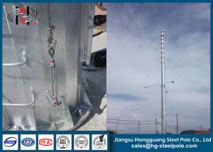 China 10 - 220 KV Yield Strength Steel Tubular Pole 345 Mpa Galvanized Tapered wholesale