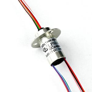 China Miniature Slip Ring 12 Circuit Rotary Joint  with Gold to Gold Contact for Tilt Camera Mounts on sale