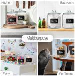 Glass Cookie Jars Labels Marker Gallon Canister Sets For Kitchen Counter With