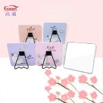 Travel Standing Cute Stand Top Make Up Cosmetic Table with Metal and Glass