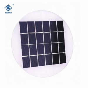 China 2.6W Round Transparent Glass Laminated Solar Panel ZW-Dia180-6V Camping Portable Solar Panel Charger 6V wholesale