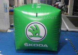 China Green Square Shape Inflatable Race Marker Buoys For Swim Event EN71 wholesale
