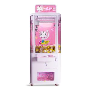 China 110 - 240V Dolls Crane Amusement Machine , Pink Stuffed Animal Crane Machine wholesale
