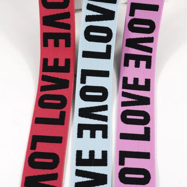 Custom Concave Weave Jacquard Printed Webbing Straps Elastic Webbing Band