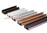 C Shaped Aluminium Cabinet Door Profiles Lightweight For Crystal Steel Shutter