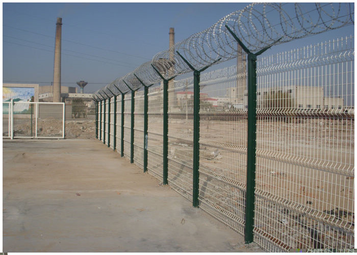 Anti Climb Razor Wire Mesh HDG PVC Coated Airport Perimeter Fence
