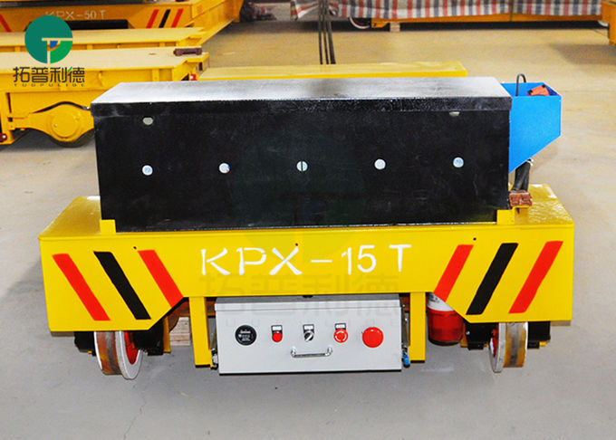 Motorized Steerable 15 ton Dies Rail Transfer Cart Electric Mold Transfer Platform