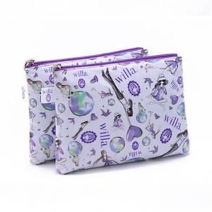 China Leisure Flower Printed Nylon Makeup Bag Double Side Lamination For Toiletries wholesale