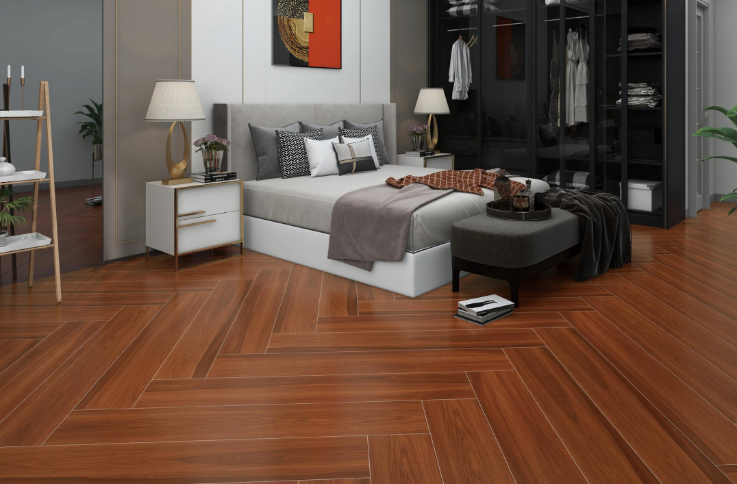 Outdoor Hotel Kiln Wooden Porcelain Tiles Baby Face Tan Inside Floor 8X48' Heat Insulation